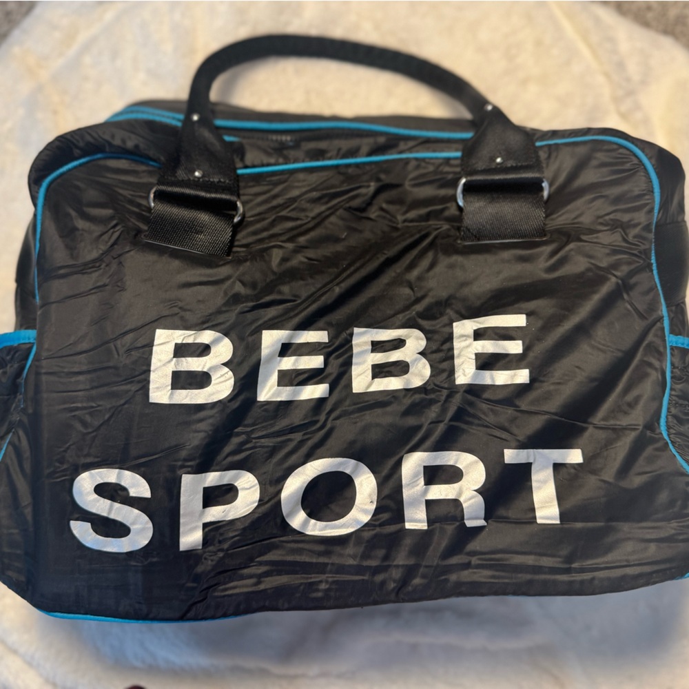 Bebe Sport Black and Blue Tote Bag